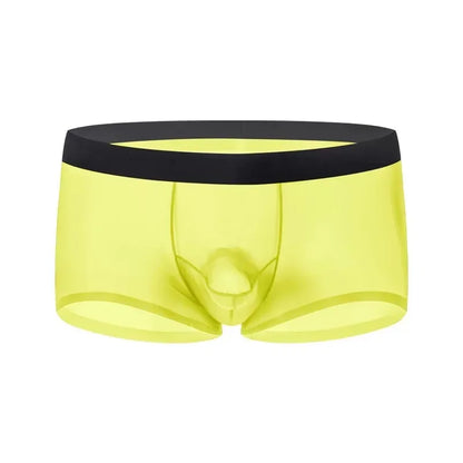 Underwear men's boxer shorts Elephant transparent ice silk bullet separation personality pants