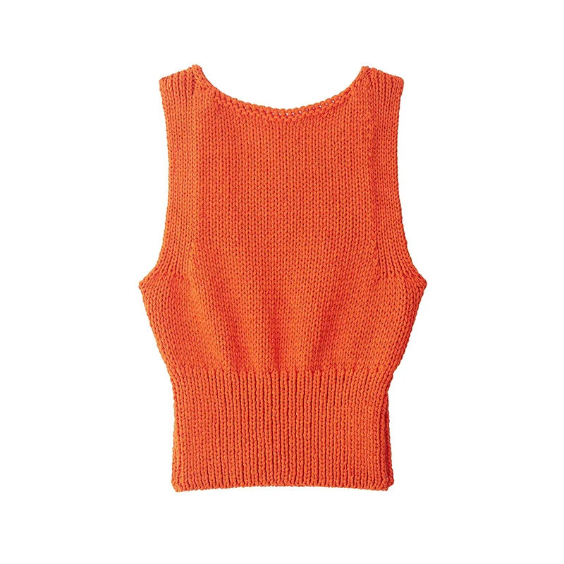 Women's 2026 New knitted Tops Fashion Slim Backless Sexy Unique Women's Tops Blouses Chic Summer Travel Party Young Blouses