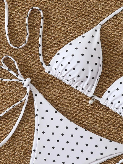 Sexy  Micro Bikinis Sets Pearl Dot Print Swimwear 2026 Bathing Suit Woman Beachwear Women Beach Summer Bikini Two-piece Swimsuit