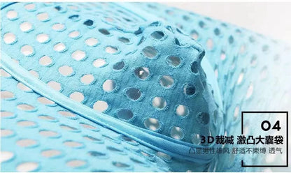 Breathable Mesh Men's Underpants Sexy Man Big Penis Pouch Boxers Summer Hollow Net Slip Briefs for Men Large