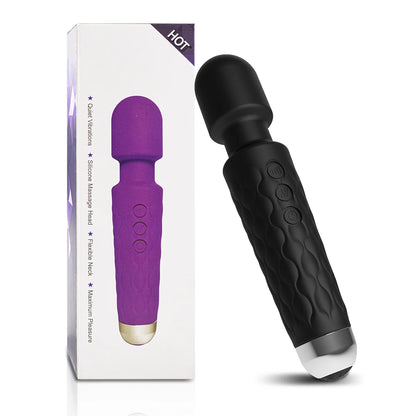 Powerful Vibrator Women's Magic Wand USB Rechargeable Waterproof Massager Clitoral G-Spot Vibrator Sex Toy Suitable for Adults