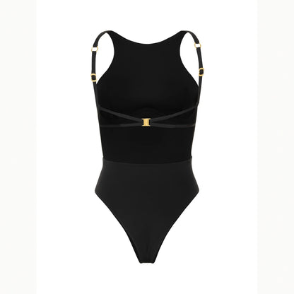 Thong 2025 Sexy Women One Piece Swimsuit Swimwear Female Solid High Waist Monokini Swimming Suit Bathing Suit Biquini Beachwear