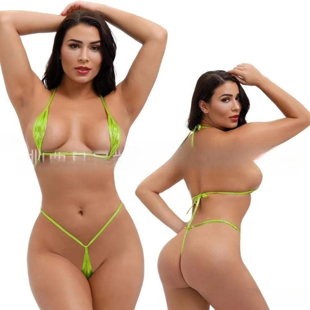 Women Mini Bras Panty Sets Erotic Lingerie For Woman Halter Underwear Sex Set Adult Female Costumes Sexy Body Lingeries Outfit