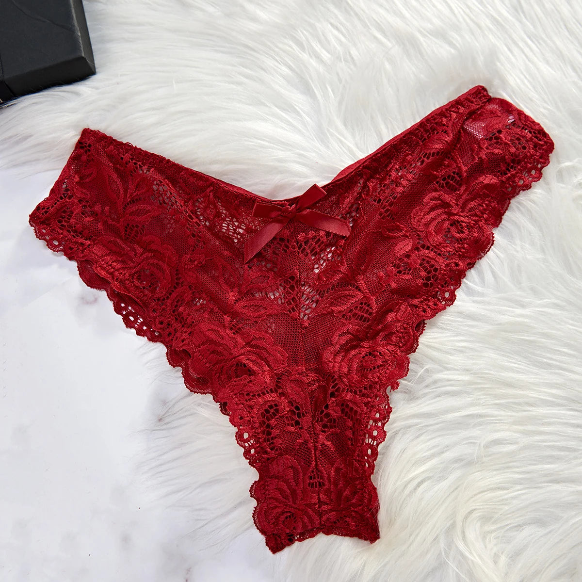 Transparent Red Lace See Through Nightdress Women's Sexy Lingerie Underwear Sleepwear Panty Pijamas Sets Nighty