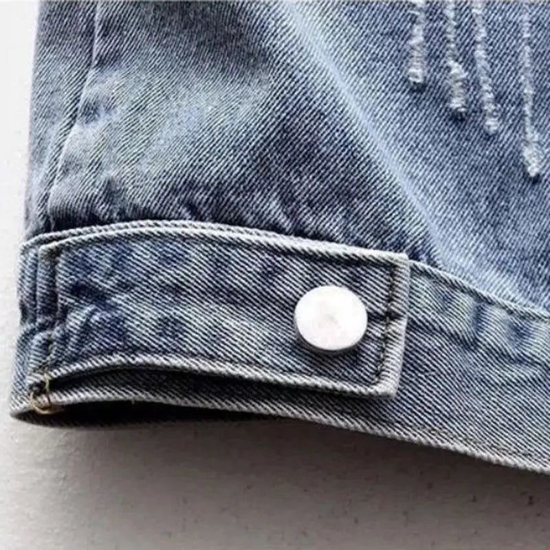 Frayed Denim Vintage Sleeveless Loose Single Breasted Women's Vest Jacket Coats Short Coat For Women Clothing 2024 Fashion
