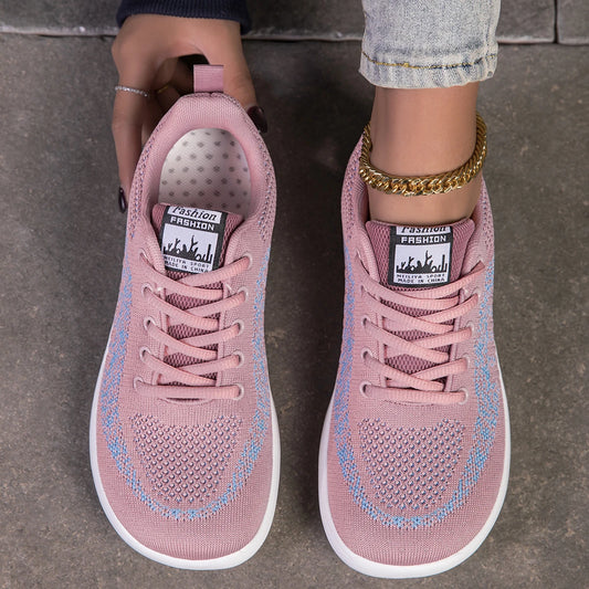 Pink Casual Women's Wide Toe Shoes Women Sport Fashion Platform Sneakers Ladies Flats Running Shoes Mesh Jogging Tennis