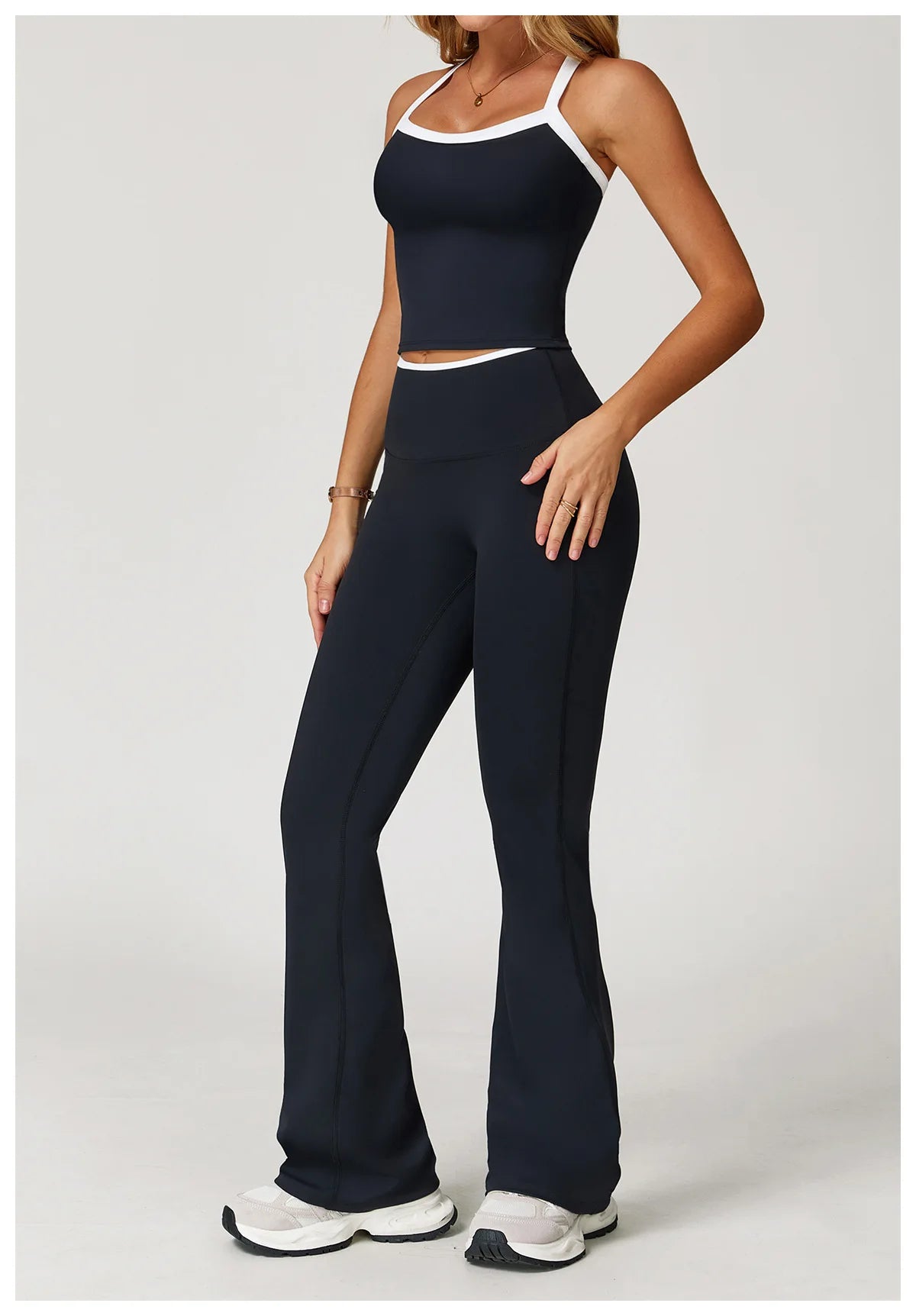 2 Pieces Yoga Set Women Workout Outfits Fitness Clothes Sportswear Gym Tracksuit High Waist Leggings Sports Bra Athletic Wear