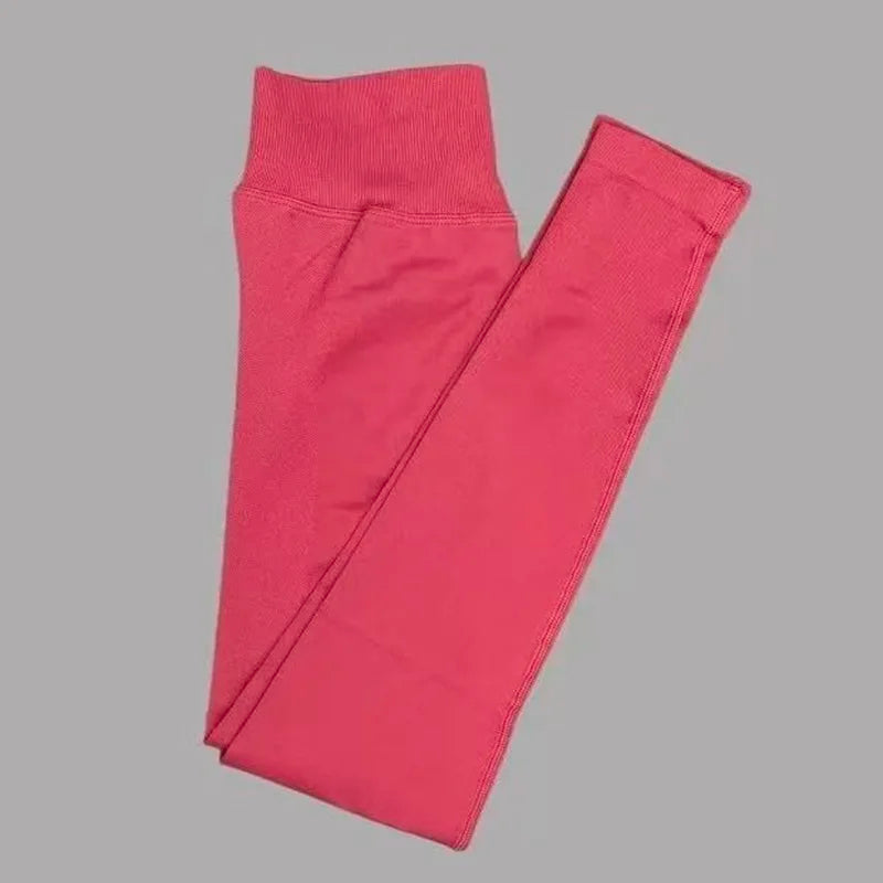 HISTELLO Sports Leggings Women Seamless Yoga Tight Pants DF Dupe Fitness Long Pants Running Gym Tights Workout Sports Clothing