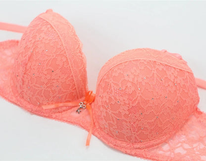 2024 New Sexy Gold Lace Shaping Breathab Women Bra Sets Push Up Lingerie 34/75 36/80 38/85 40/90 42/95 BCDE Cup Underwear