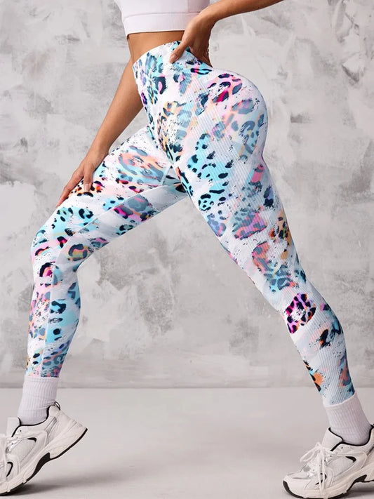 Fashion Women Beautiful Print Leggings Yoga Pants High Waist Jeggings Stretch Pants Hot Sale Gym Fitness Sweatpants Mujer