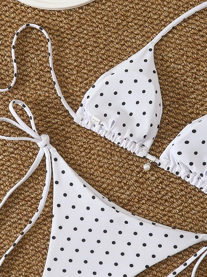 Sexy  Micro Bikinis Sets Pearl Dot Print Swimwear 2026 Bathing Suit Woman Beachwear Women Beach Summer Bikini Two-piece Swimsuit