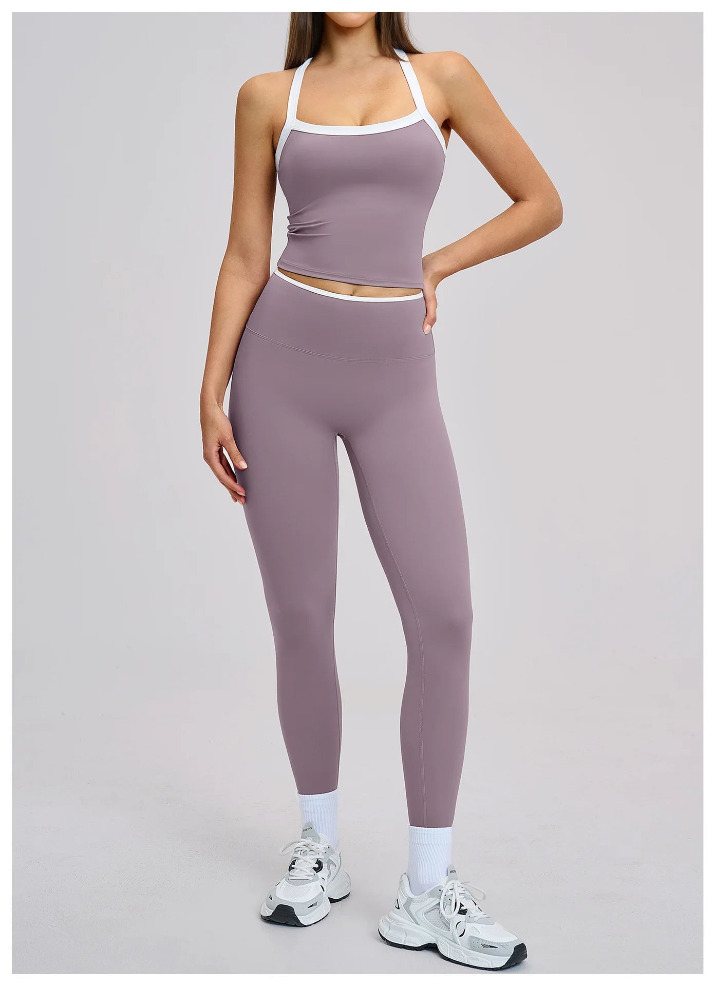 2 Pieces Yoga Set Women Workout Outfits Fitness Clothes Sportswear Gym Tracksuit High Waist Leggings Sports Bra Athletic Wear