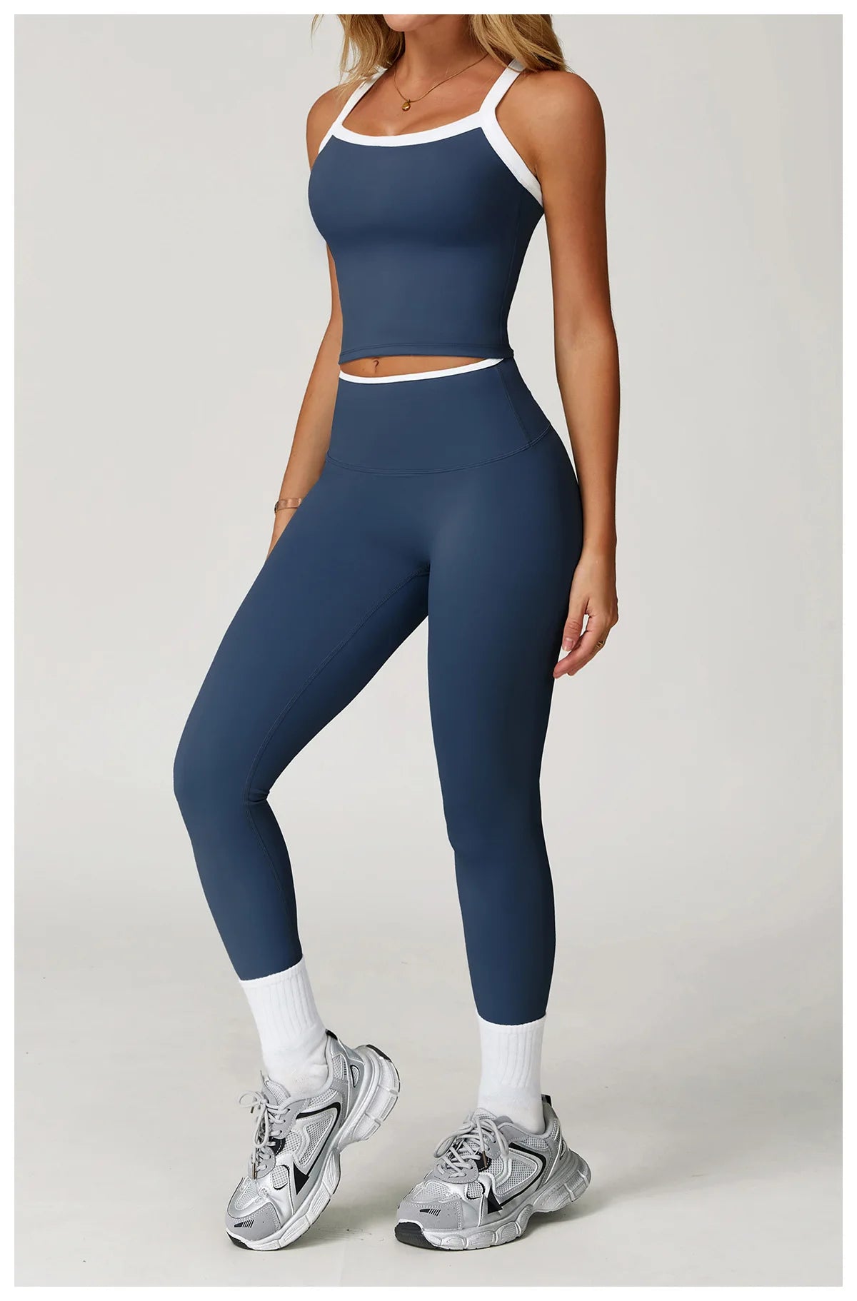 2 Pieces Yoga Set Women Workout Outfits Fitness Clothes Sportswear Gym Tracksuit High Waist Leggings Sports Bra Athletic Wear