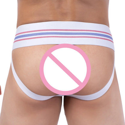 Sexy Underwear Men Thong Man Jock Strap Lingerie G String Jockstrap Penis Pouch Cueca Homem Underpants Wide Waistband Panties