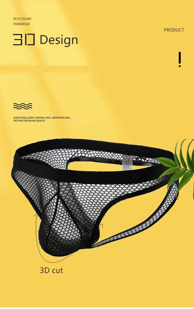 Sexy Men Underpants Thong Jock Strap Man Underwear G String Jockstrap Anal Mesh Buttocks Panties Open Butt Hollow Cueca Hombre