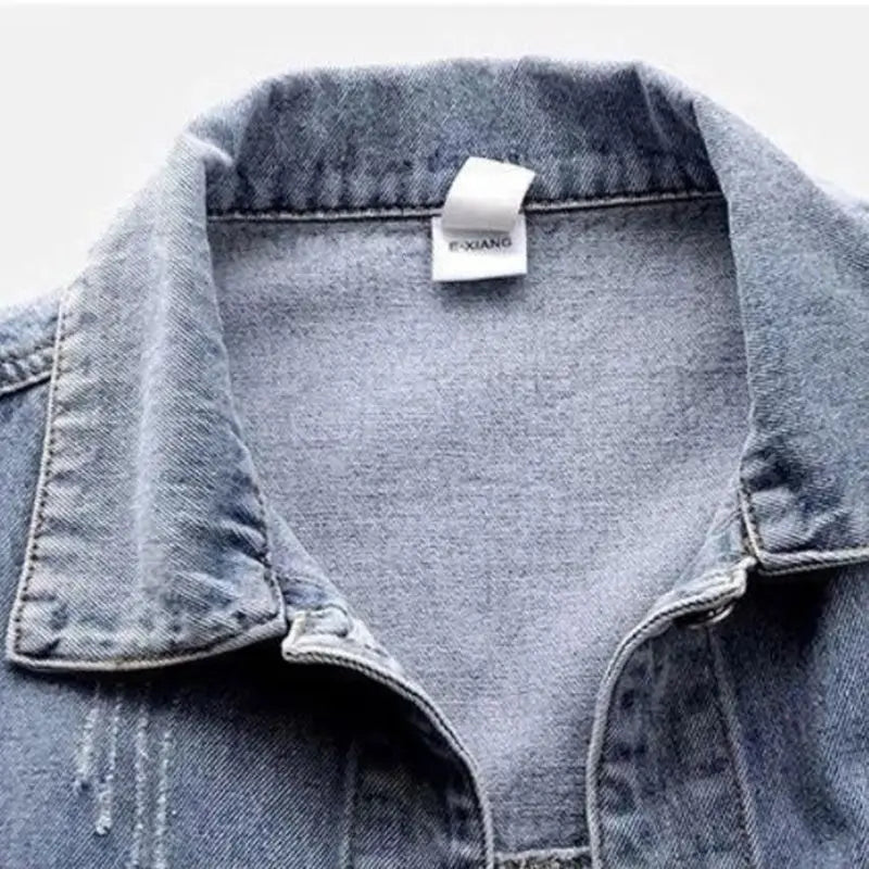 Frayed Denim Vintage Sleeveless Loose Single Breasted Women's Vest Jacket Coats Short Coat For Women Clothing 2024 Fashion
