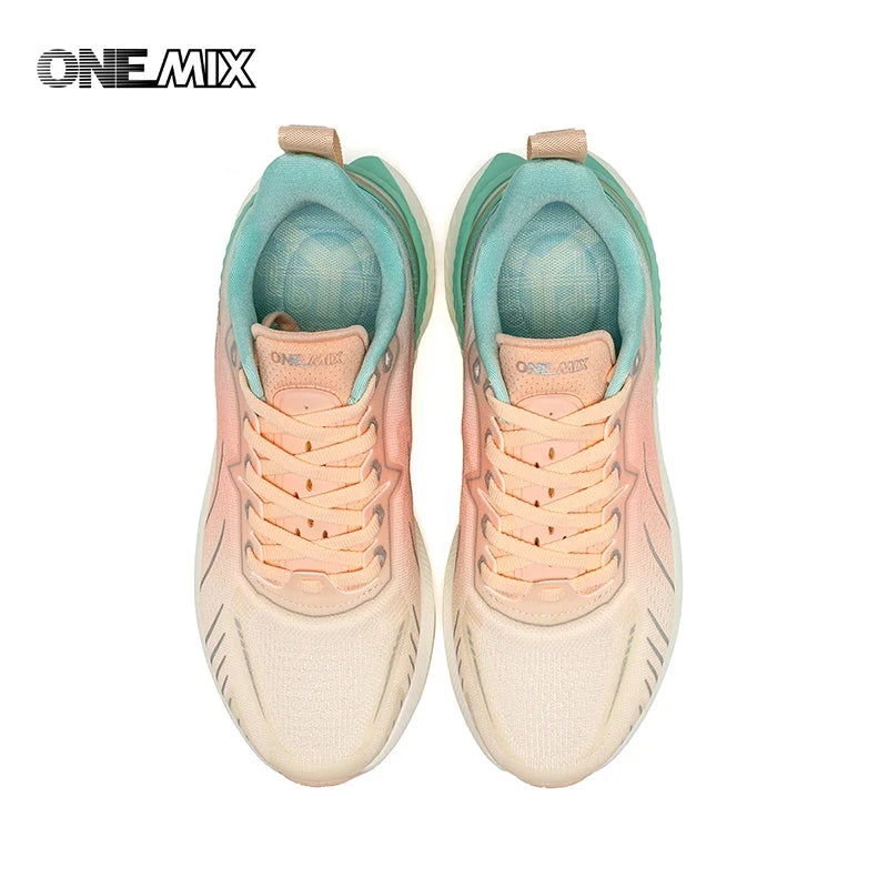 ONEMIX Women Sneakers Black Breathable Running Shoes for Woman 2024 Designer  21608A Shipping Pink Fashion Damping Sports Shoes