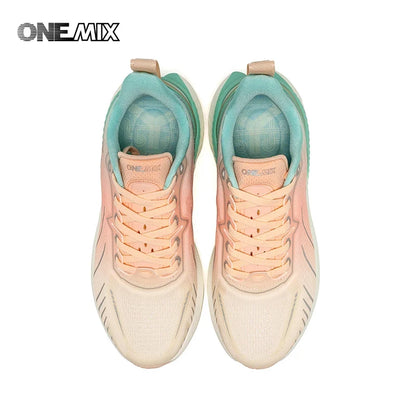 ONEMIX Women Sneakers Black Breathable Running Shoes for Woman 2024 Designer  21608A Shipping Pink Fashion Damping Sports Shoes
