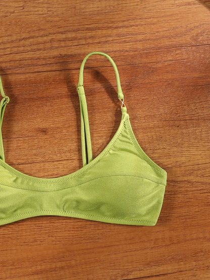 Halter Solid Bikinis New Thongs Swimsuit Women's Swimwear 2026 Bathing Suit High Cut Biquini Mujer Micro Thongs Beach Wear