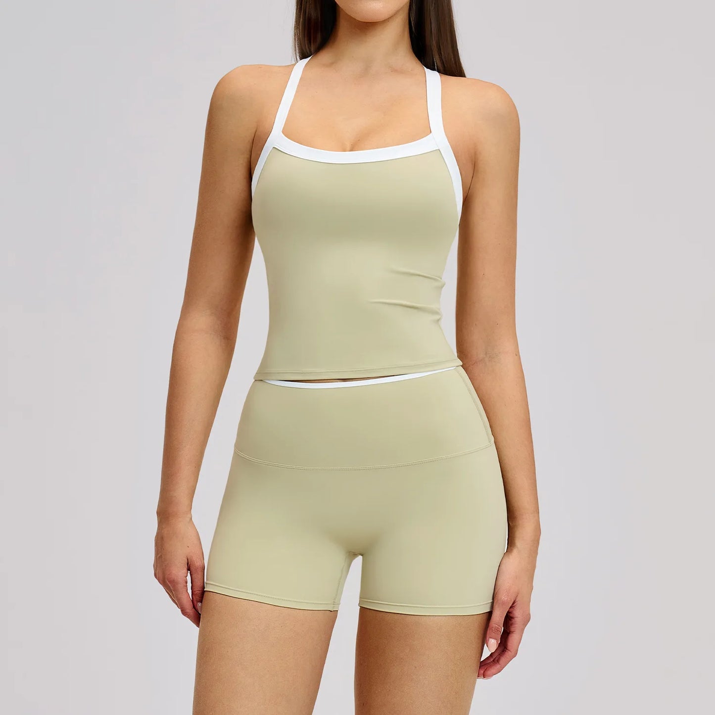 2 Pieces Yoga Set Women Workout Outfits Fitness Clothes Sportswear Gym Tracksuit High Waist Leggings Sports Bra Athletic Wear