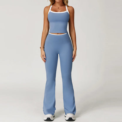 2 Pieces Yoga Set Women Workout Outfits Fitness Clothes Sportswear Gym Tracksuit High Waist Leggings Sports Bra Athletic Wear