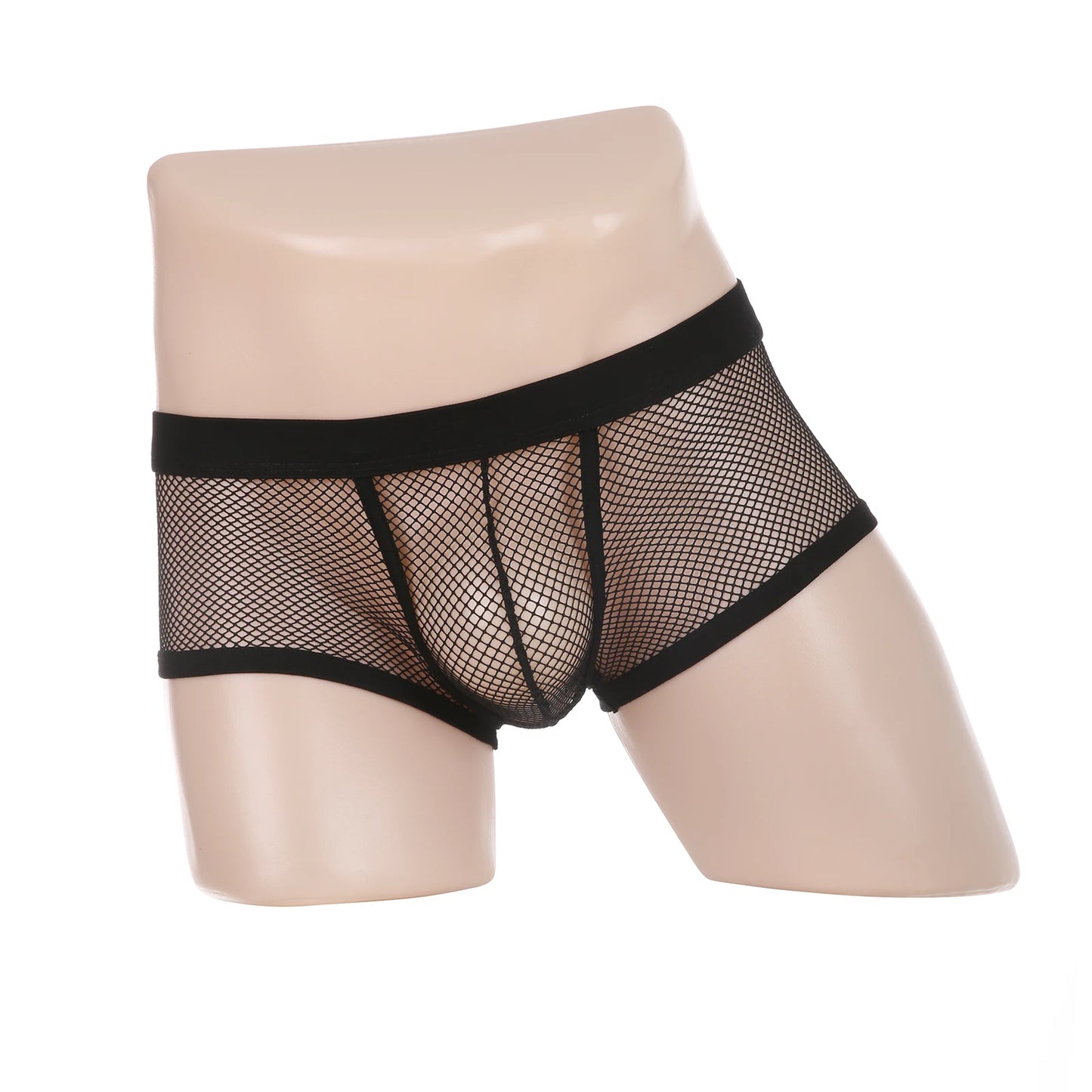Sexy Mesh Boxer Men Underwear See Through Panties Transparent Low Waist Nightwear Boxer Shorts Boxershorts Underpants