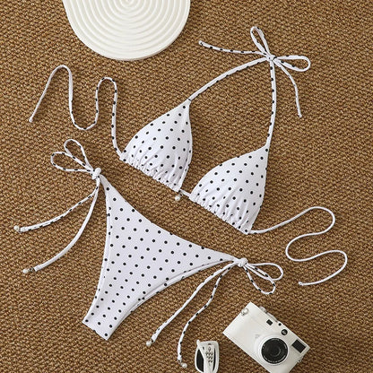 Sexy  Micro Bikinis Sets Pearl Dot Print Swimwear 2026 Bathing Suit Woman Beachwear Women Beach Summer Bikini Two-piece Swimsuit