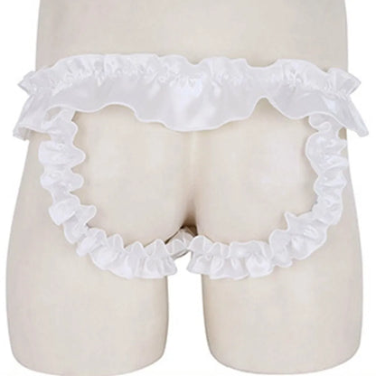 Men Sexy Hollow underpants men Exposed Buttocks Thong Briefs sexy toy mens Panties Sissy Underwear Bowknot Thongs sissy Thongs