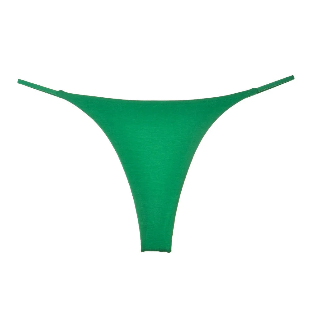 6PCS/Set Strap Thong Double Layer Cotton Panties for Women Plus Size Sexy Seamless Underwear Leopard/Camouflage G String