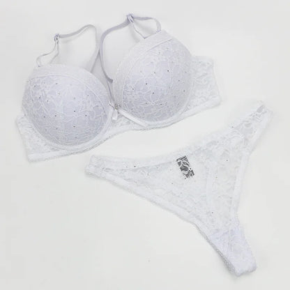 2024 New Sexy Gold Lace Shaping Breathab Women Bra Sets Push Up Lingerie 34/75 36/80 38/85 40/90 42/95 BCDE Cup Underwear