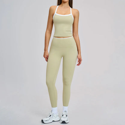 2 Pieces Yoga Set Women Workout Outfits Fitness Clothes Sportswear Gym Tracksuit High Waist Leggings Sports Bra Athletic Wear