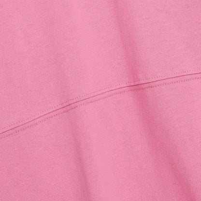 Disney World Letter Mickey Mouse Cartoon Print Embroidery Flares Pearl Pink Sweatshirt Sweet Women Long Sleeve Loose Jumper Tops