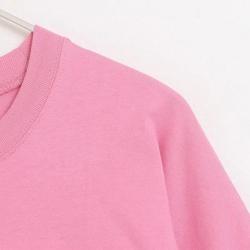 Disney World Letter Mickey Mouse Cartoon Print Embroidery Flares Pearl Pink Sweatshirt Sweet Women Long Sleeve Loose Jumper Tops