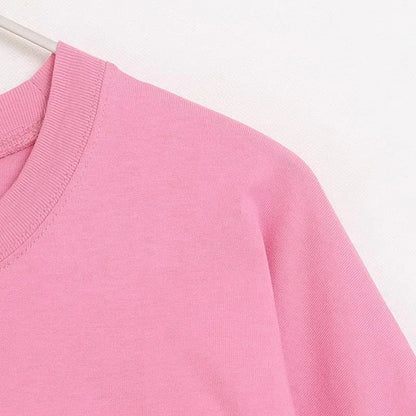 Disney World Letter Mickey Mouse Cartoon Print Embroidery Flares Pearl Pink Sweatshirt Sweet Women Long Sleeve Loose Jumper Tops