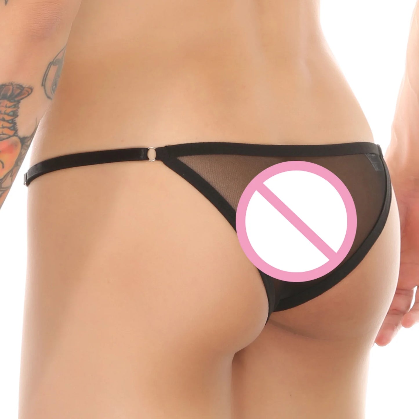 Men's Sexy Underwear Thin String Waist Lace Panties Men Strap Erotic Lingerie Sissy Clothing Low Waist Panty
