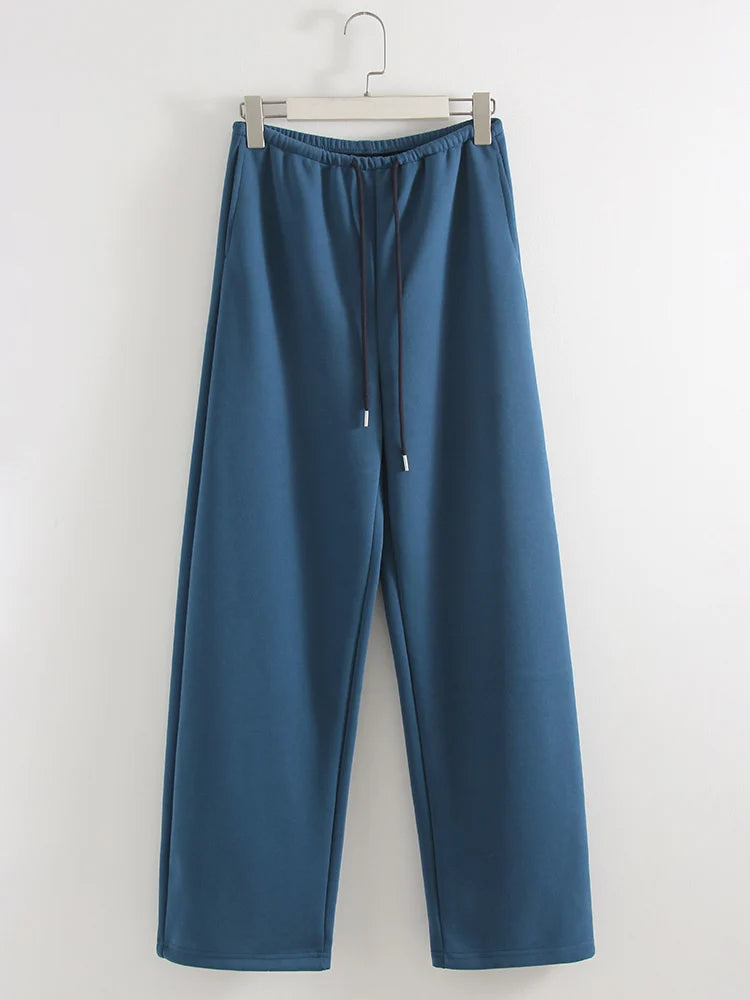 Butter Yellow Sport Sweatpants Women Wide Leg For Summer Basic Women's Pants And Trousers Cotton Baggy Red Pants Woman Joggers