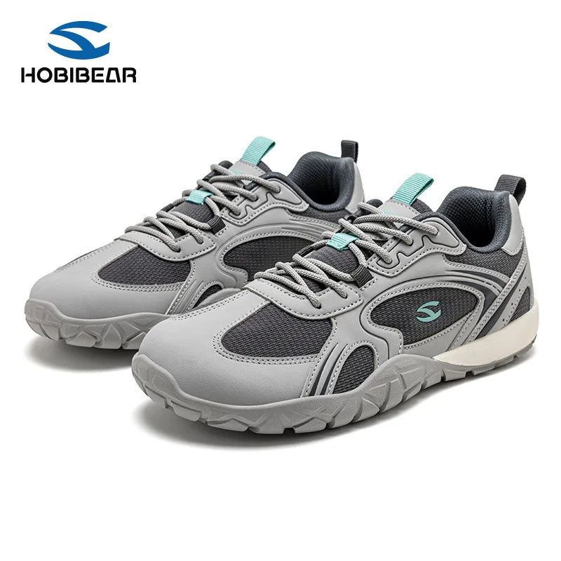 HOBIBEAR Wide Toe Flat Shoes Outdoor Sports Shoes Friendly for Wide Footbed Spring Autumn Casual Daily Shoes Comfortable Brea...