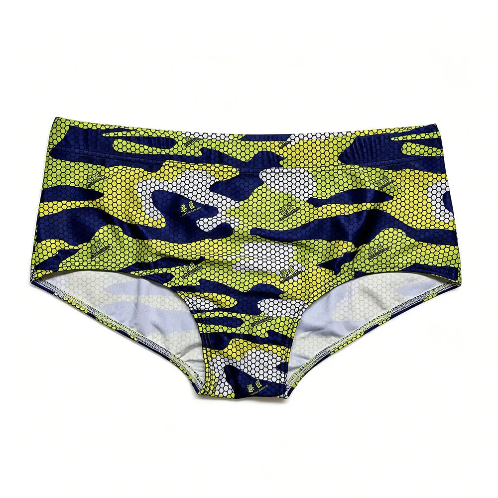 Sexy Swimming Trunks Mens Camouflage Swim Boxer Briefs Swimwear Young Man Swimsuit Beach Surfing Bathing Suit Shorts Zwembroek