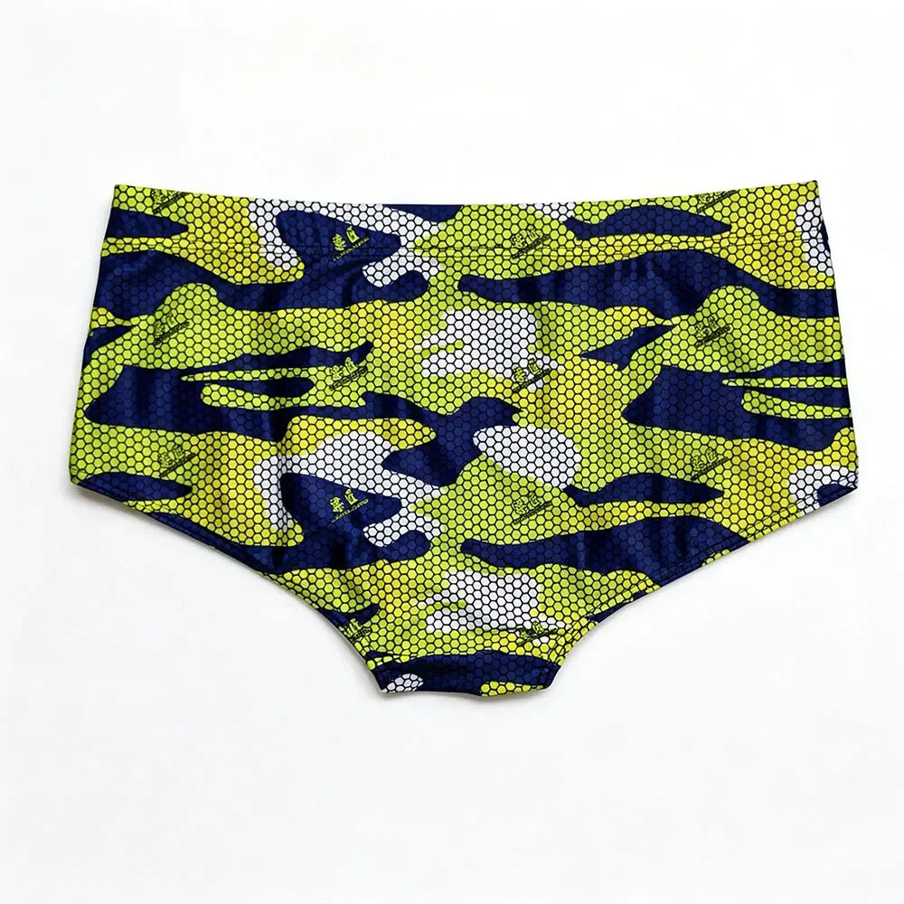 Sexy Swimming Trunks Mens Camouflage Swim Boxer Briefs Swimwear Young Man Swimsuit Beach Surfing Bathing Suit Shorts Zwembroek