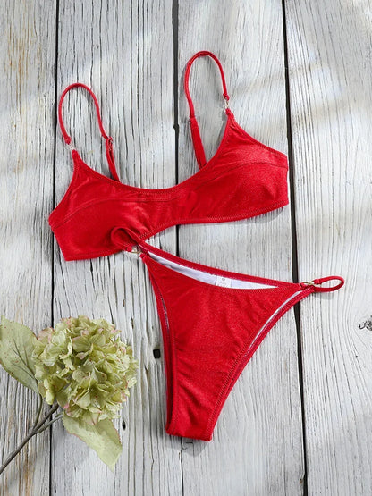 Halter Solid Bikinis New Thongs Swimsuit Women's Swimwear 2026 Bathing Suit High Cut Biquini Mujer Micro Thongs Beach Wear