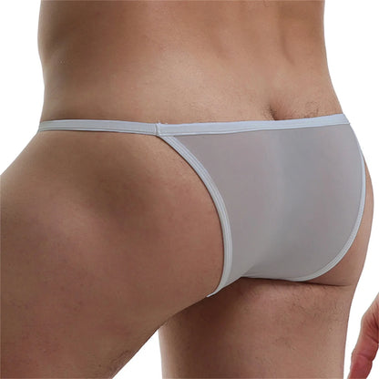 CLEVER-MENMODE Men's Sexy Lingerie Penis Bag Mini Underwear Ultra-Thin Transparent Panties Bikini Briefs Gay G-string Suspenders