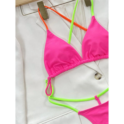 Sexy Backless Cross Back Extreme String Mini Micro Thong Women Swimwear One Piece Swimsuit Female Bather Bathing Suit Swim V4182