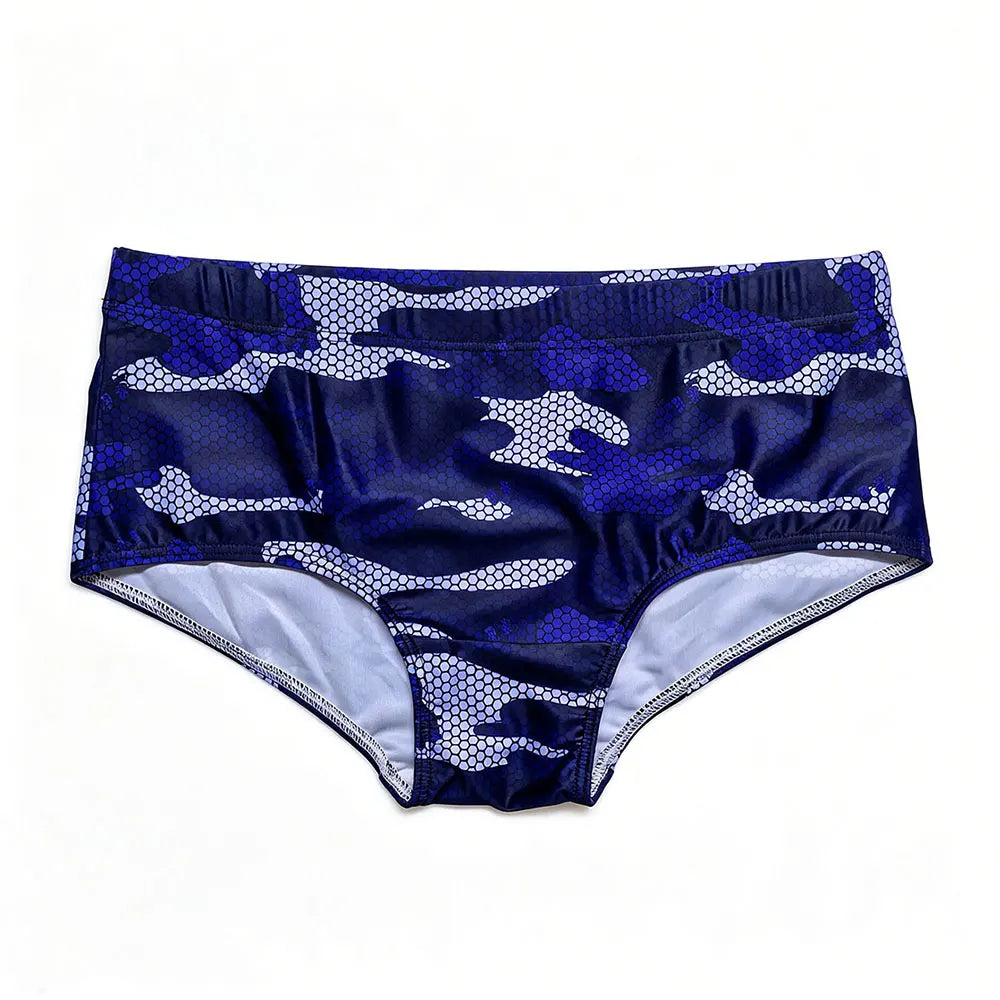 Sexy Swimming Trunks Mens Camouflage Swim Boxer Briefs Swimwear Young Man Swimsuit Beach Surfing Bathing Suit Shorts Zwembroek