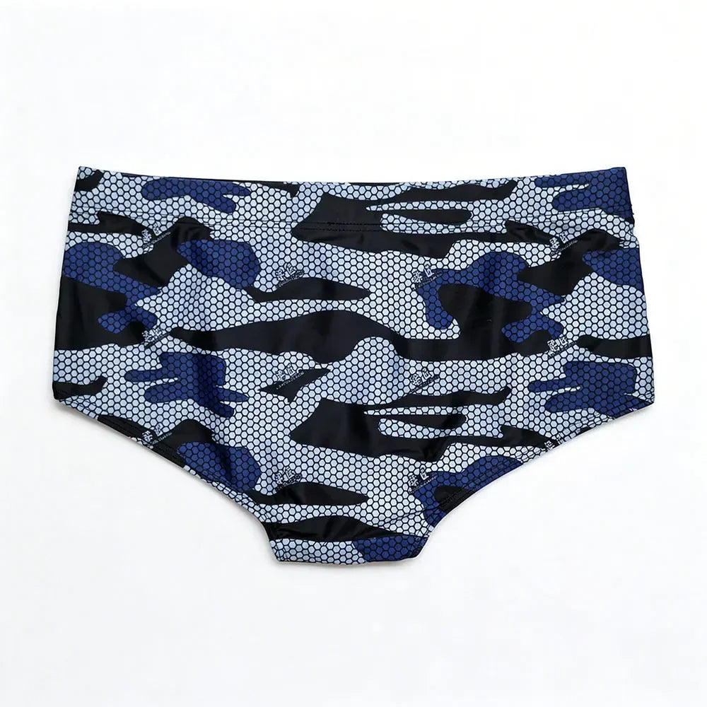 Sexy Swimming Trunks Mens Camouflage Swim Boxer Briefs Swimwear Young Man Swimsuit Beach Surfing Bathing Suit Shorts Zwembroek