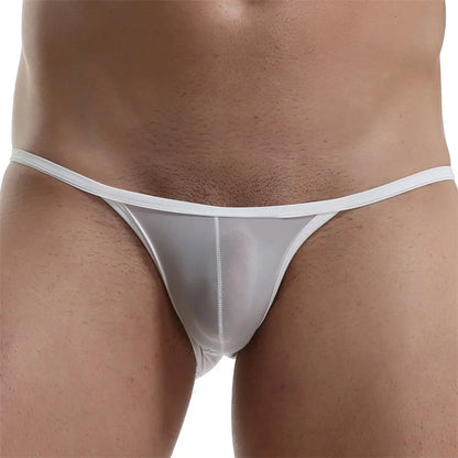 CLEVER-MENMODE Men's Sexy Lingerie Penis Bag Mini Underwear Ultra-Thin Transparent Panties Bikini Briefs Gay G-string Suspenders
