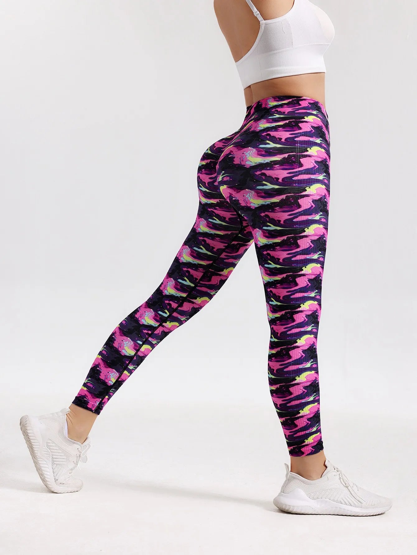 Fashion Women Beautiful Print Leggings Yoga Pants High Waist Jeggings Stretch Pants Hot Sale Gym Fitness Sweatpants Mujer