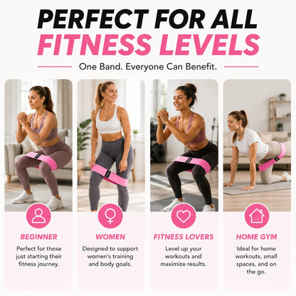 3PCS Fabric Resistance Bands Set for Women, Non Slip Workout Bands for Glutes, Legs & Home Fitness