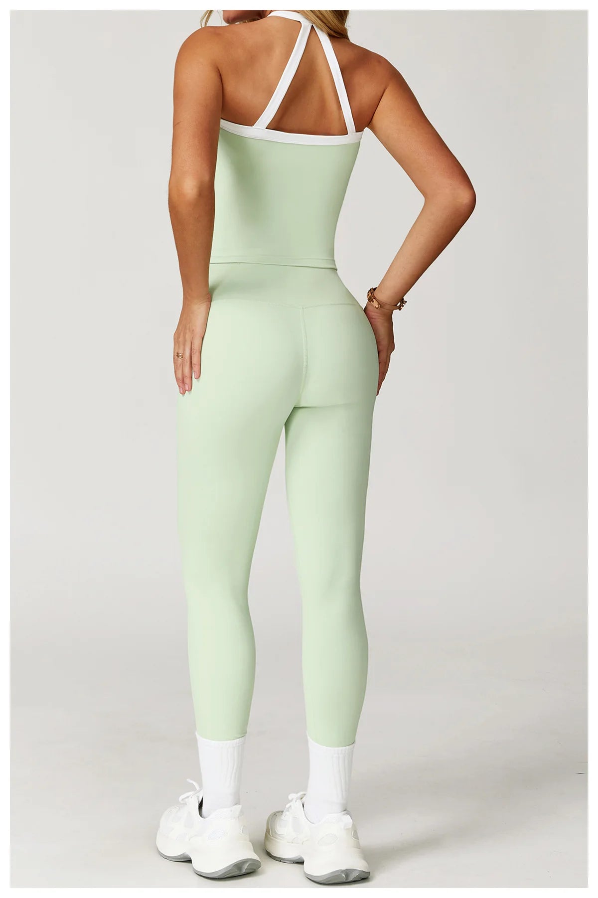 2 Pieces Yoga Set Women Workout Outfits Fitness Clothes Sportswear Gym Tracksuit High Waist Leggings Sports Bra Athletic Wear