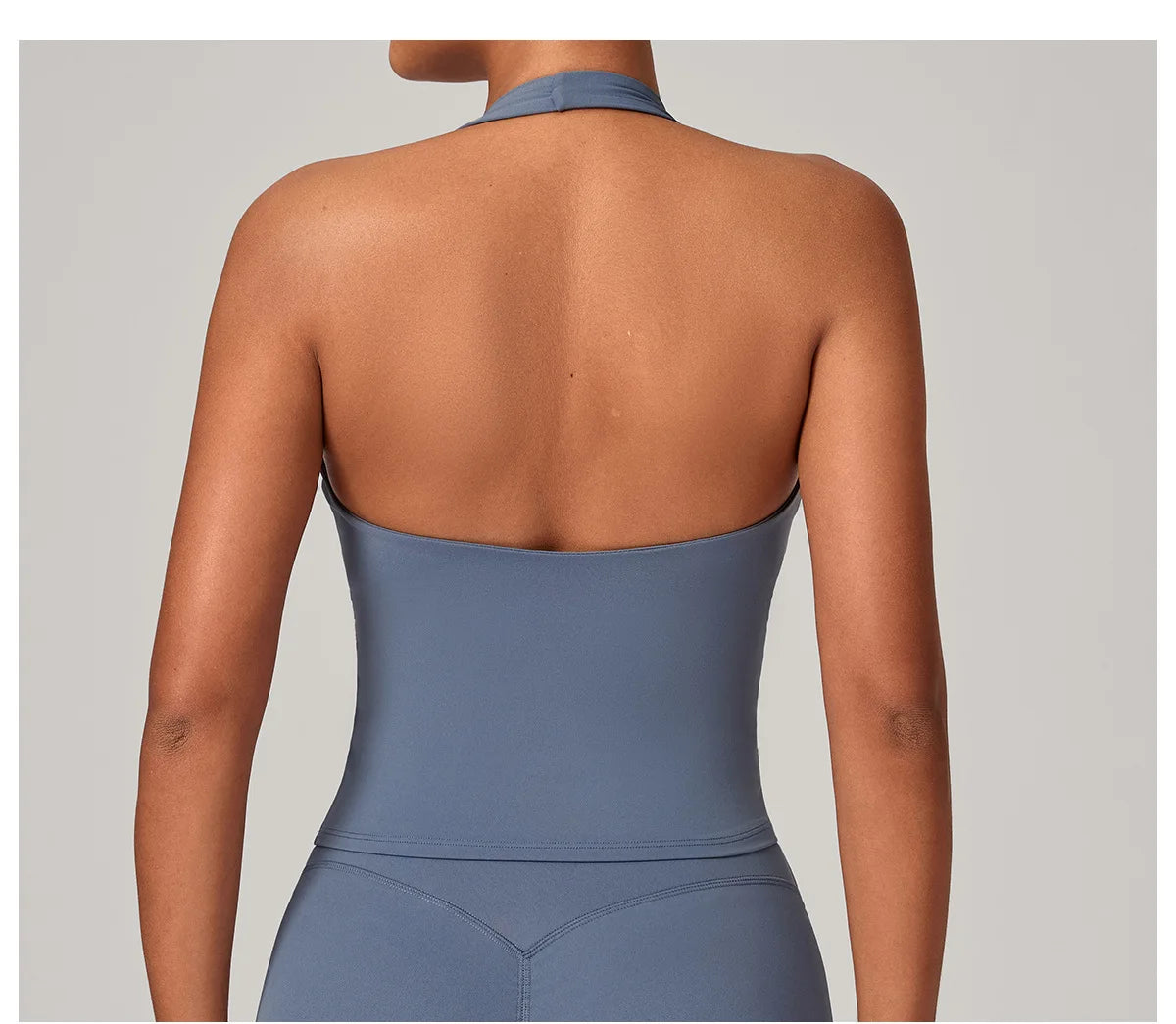 Halter Vest Gym Vest Woman Backless Tank Tops Push Up Sport Vest Running Outdoor Recreation Vest Workout Elastic Tops Activewear