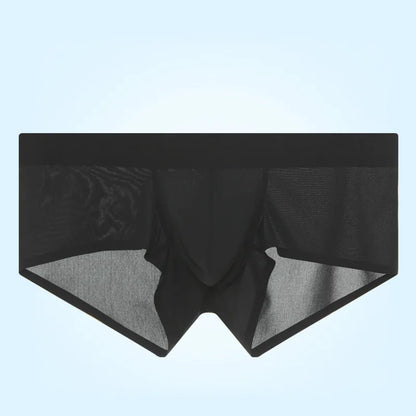 New Ultra-thin Quick Dry Mens Boxer Shorts Ice Silk Man Panties Seamless Sexy Underwear U Bulge Pouch Male Breathable Underpants